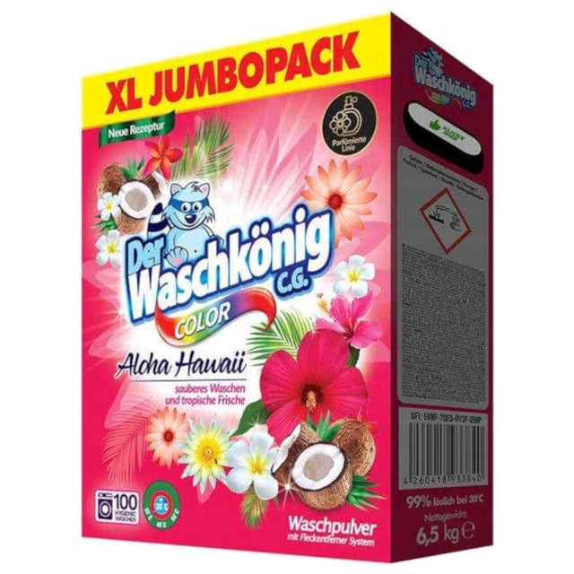 Produkt DER WASCHKONIG Proszki do prania Proszek do prania DER WASCHKONIG Aloha Hawai Color 100 Prań 6,5 kg 037952