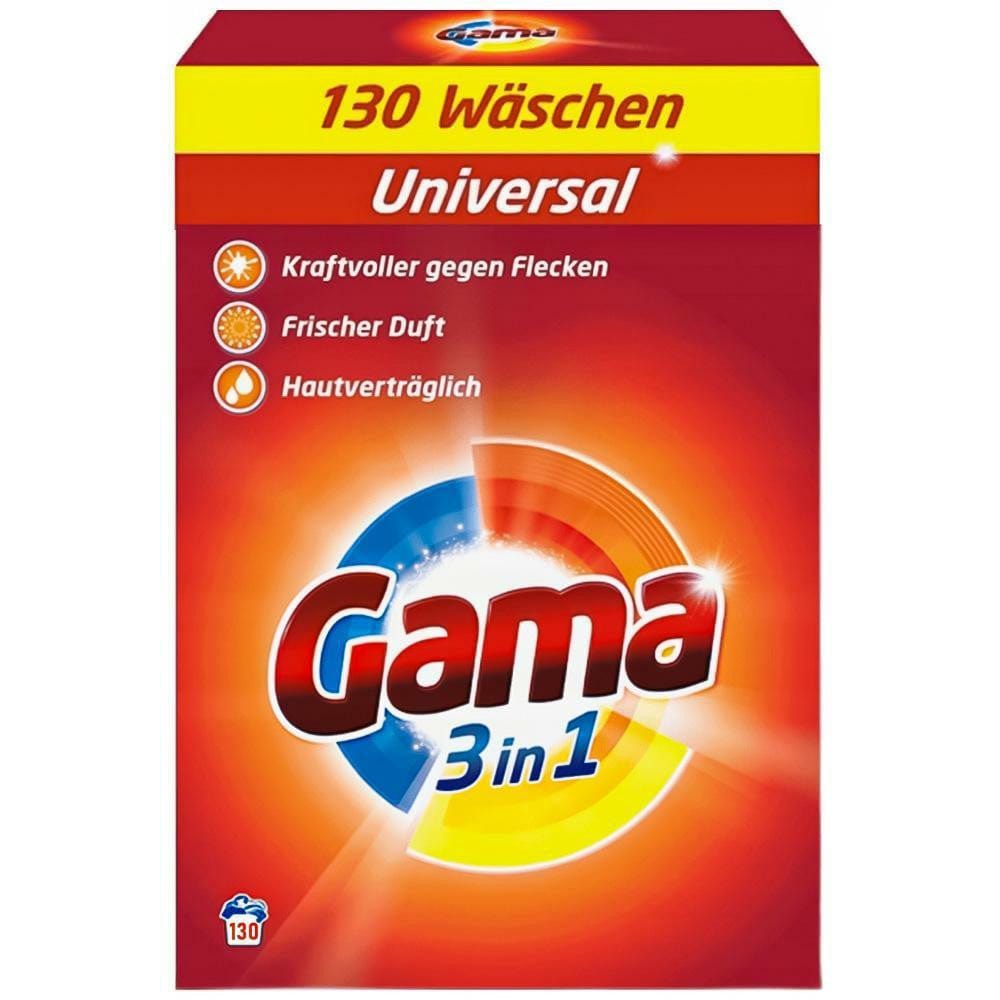 Produkt GAMA Proszki do prania Proszek do prania GAMA 3in1 uniwersalny 130 prania 7,8kg 001534