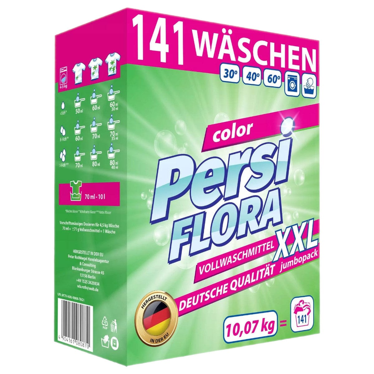 Produkt PERSI FLORA Proszki do prania Proszek do Prania kolor + białe PERSI FLORA 2x 10 kg Z00389