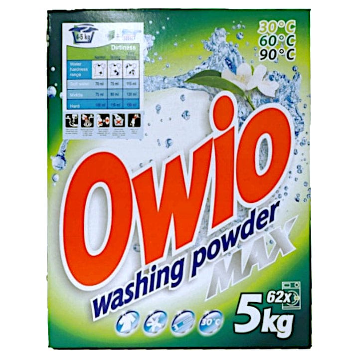 Produkt OWIO Proszki do prania Proszek do prania OWIO Uniwersalny 62 prania 5 kg 033643