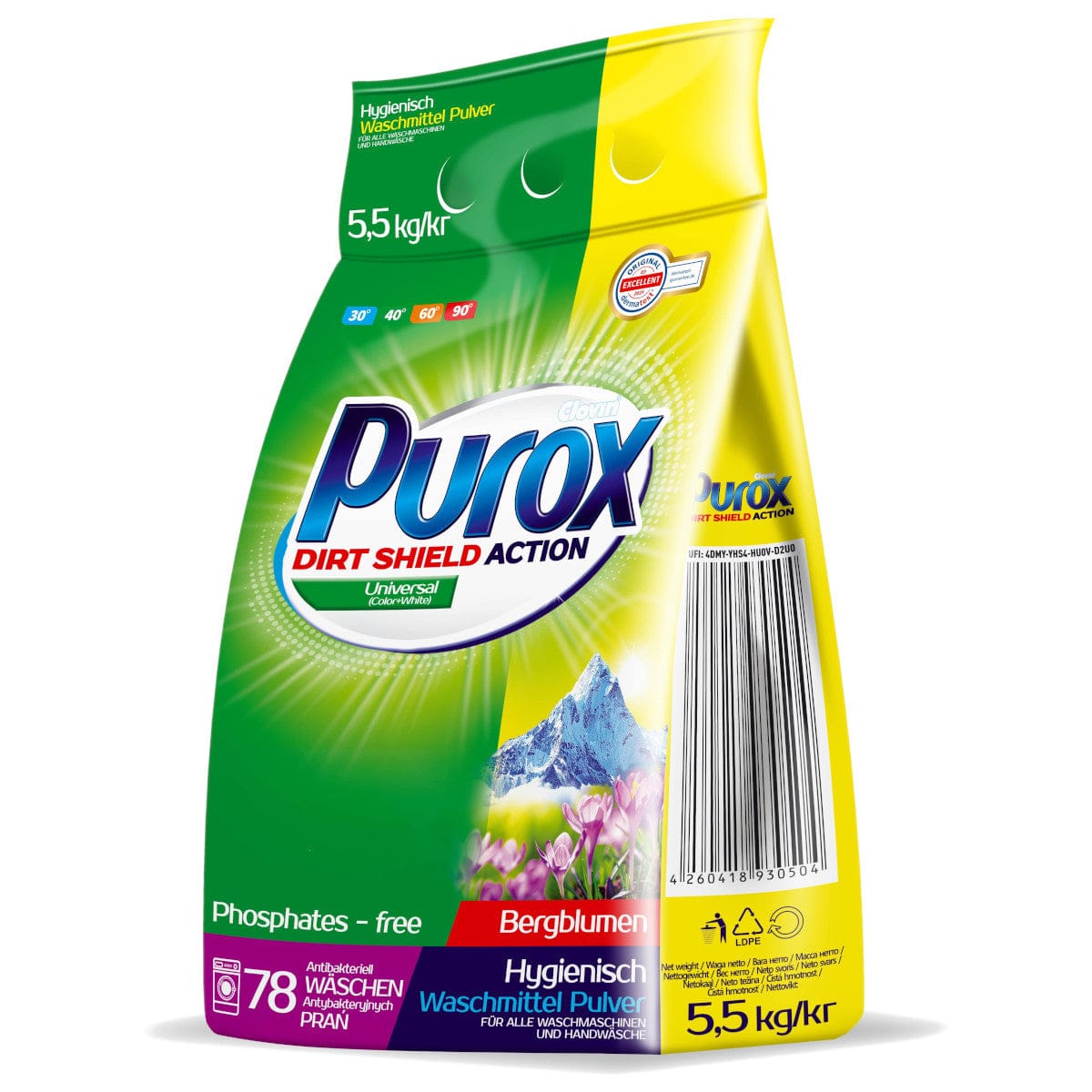 Produkt PUROX Proszki do prania Proszek do prania PUROX Universal uniwersalny 78 prań 5,5kg 002111