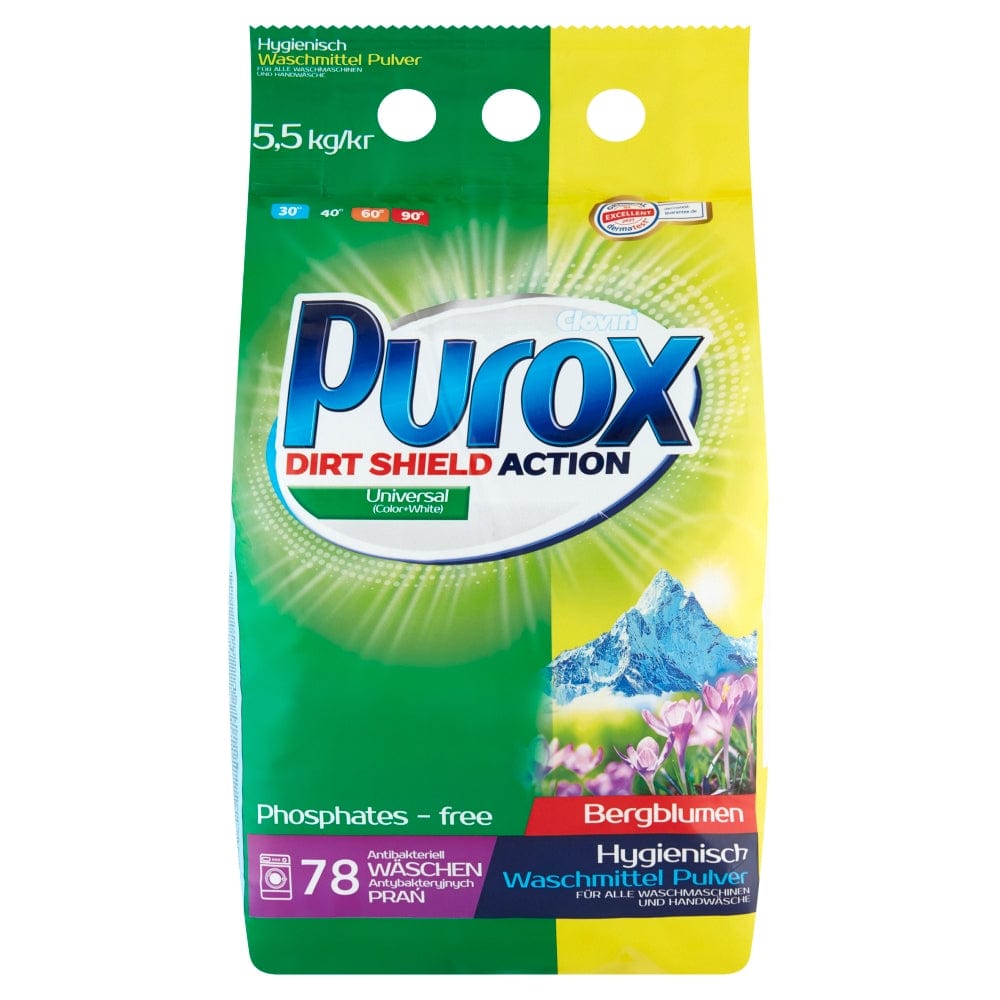 Produkt PUROX Proszki do prania Proszek do prania PUROX Universal uniwersalny 78 prań 5,5kg 002111