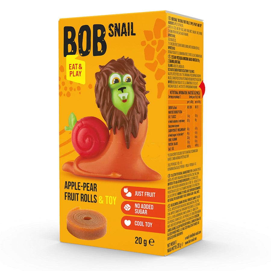 Produkt BOB SNAIL Przekąska BOB SNAIL 20g Jabłko Gruszka Przekąska z zabawką 047657