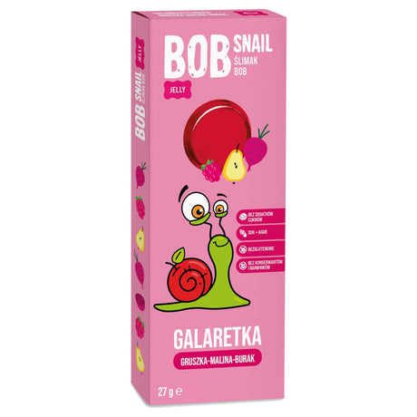 Produkt BOB SNAIL (żelki) Przekąska BOB SNAIL 27g Gruszka Malina Burak Galaretka bez dodatku cukru 001956