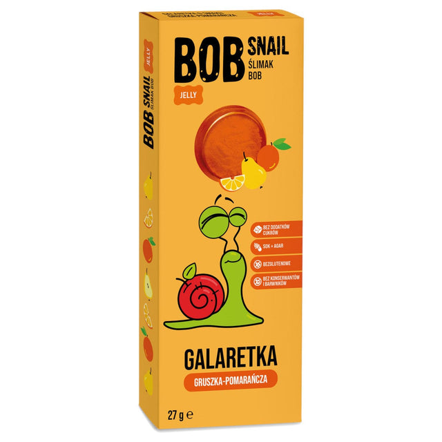 Produkt BOB SNAIL (żelki) Przekąska BOB SNAIL 27g Gruszka Pomarańcza Galaretka bez dodatku cukru 001955