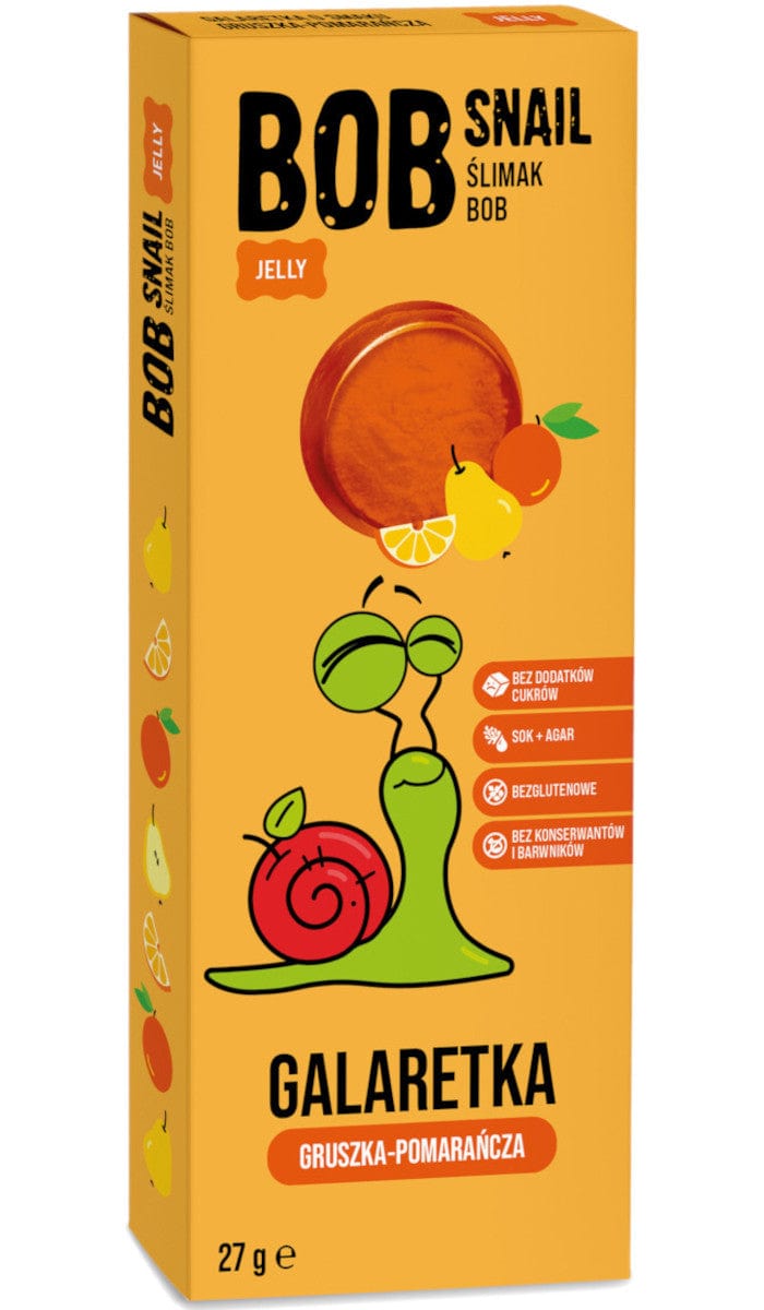 Produkt BOB SNAIL (żelki) Przekąska BOB SNAIL 27g Gruszka Pomarańcza Galaretka bez dodatku cukru 001955