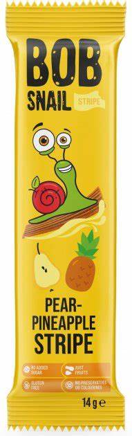 Produkt BOB SNAIL Przekąska BOB SNAIL Przekąska Gruszka Ananas bez dodatku cukru bezglutenowa 14g 001968