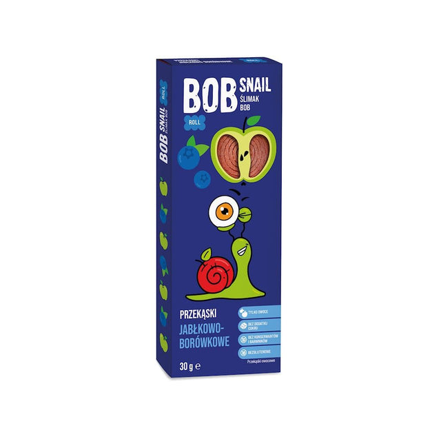 Produkt BOB SNAIL Przekąska BOB SNAIL Przekąska jabłko - borówka bez dodatku cukru bezglutenowa 30g 047662