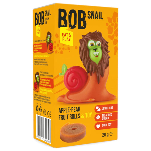 Produkt BOB SNAIL Przekąska PRZEKĄSKA EAT & PLAY JABŁKO - GRUSZKA Z ZABAWKĄ 20 g - BOB SNAIL 047657