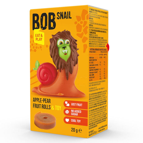 Produkt BOB SNAIL Przekąska PRZEKĄSKA EAT & PLAY JABŁKO - GRUSZKA Z ZABAWKĄ 20 g - BOB SNAIL 047657