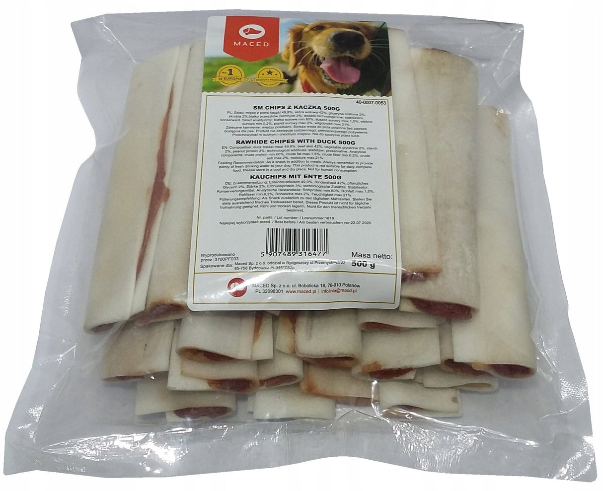 Produkt MACED Przekąski dla psa MACED Przysmak dla psa Chips gryzak z kaczką 500 g 045397