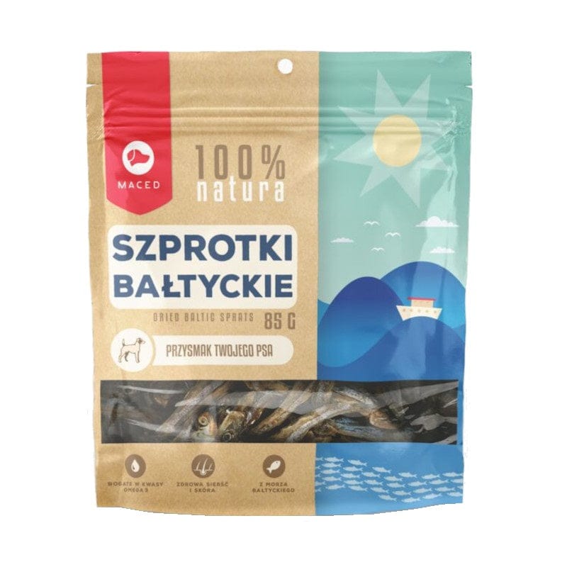 Produkt MACED Przekąski dla psa MACED Szprotki Bałtyckie - przysmak dla psa - 85g 045436