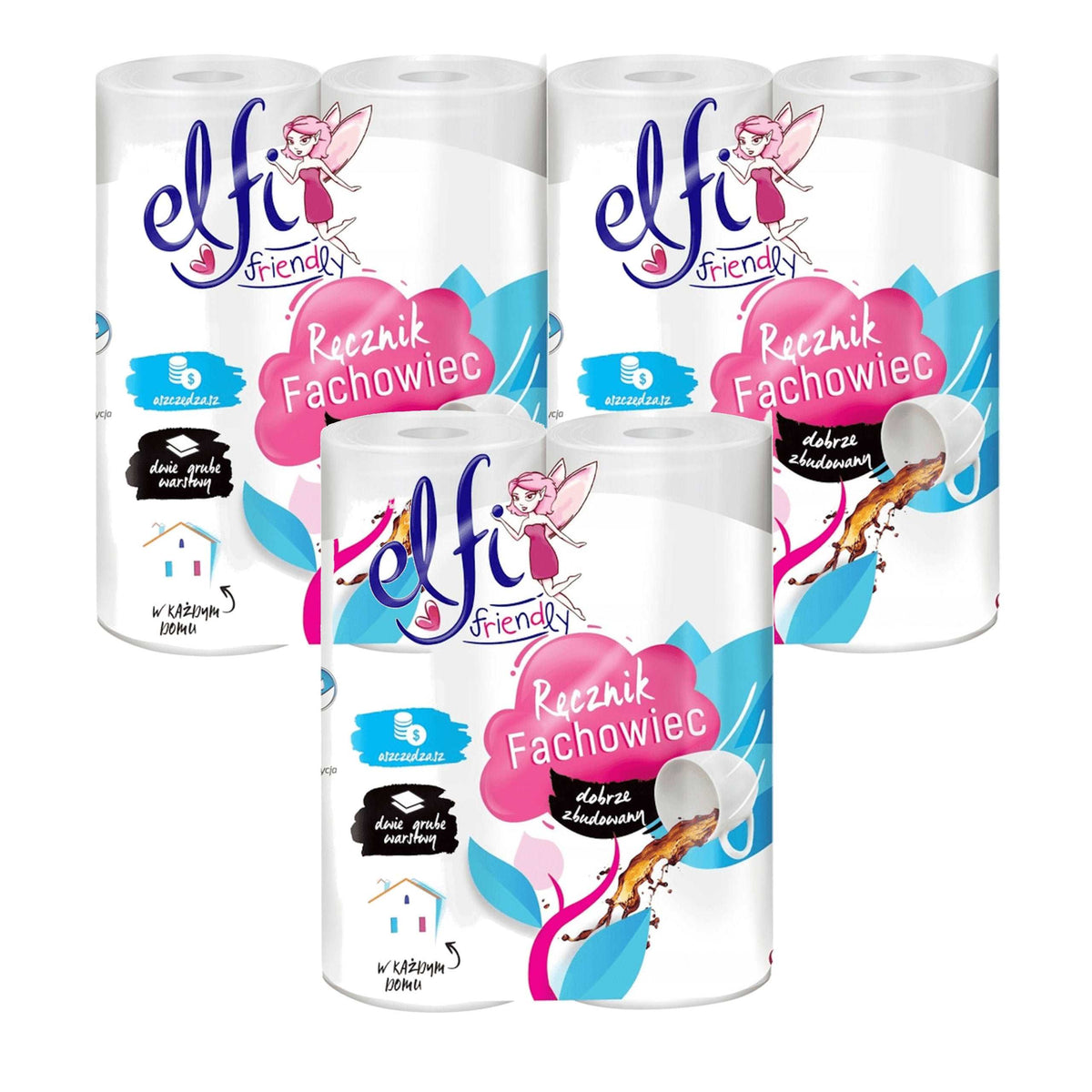 Produkt ELFI Ręczniki papierowe 3x Ręcznik papierowy Elfi Friendly Fachowiec 2 szt K_S00474_3