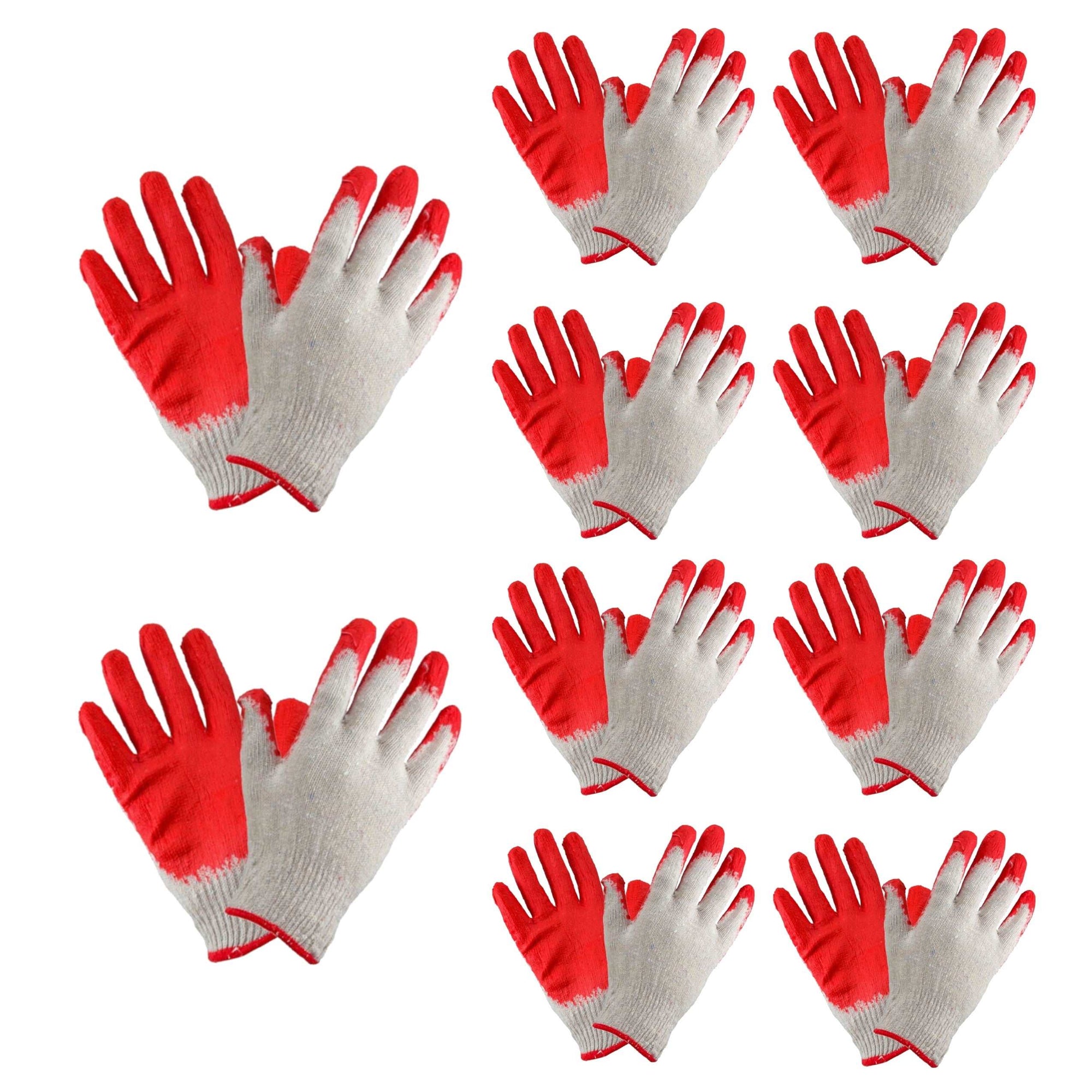 Produkt WORKLINK Rękawice robocze 10x Rękawice robocze WAMPIR czerwone  1 para K_S01537_10