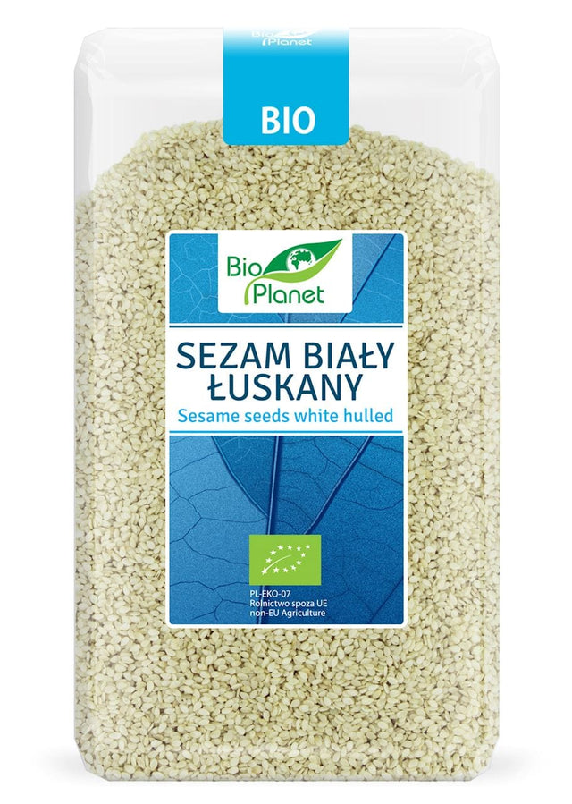 Produkt BIO PLANET - seria NIEBIESKA (ryże, kasze, ziarna) SEZAM BIAŁY ŁUSKANY BIO 1 kg - BIO PLANET 5902175869893