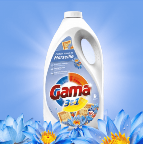 Produkt GAMA Skoncenrowany Żel do prania GAMA Marseille 44 prania 1,98l 052634