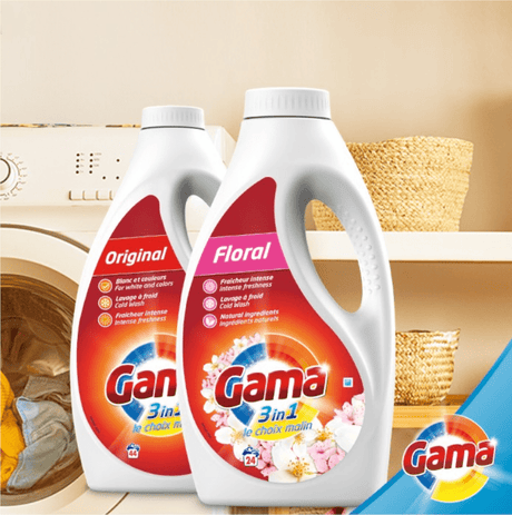 Produkt GAMA Skoncentrowany Żel do prania GAMA Original uniwersalny 44 prania 1,98l 052631