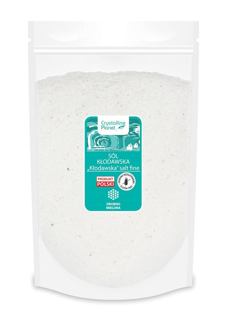 Produkt CRYSTALLINE PLANET (sole) SÓL KŁODAWSKA DROBNO MIELONA BEZGLUTENOWA 1 kg - CRYSTALLINE PLANET 5907738152788