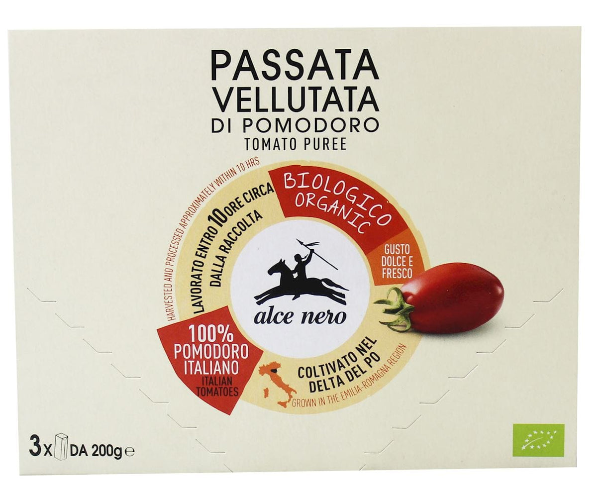 Produkt ALCE NERO (włoskie produkty) SOS POMIDOROWY PASSATA BIO (3 x 200 g) 600 g - ALCE NERO 8009004850293