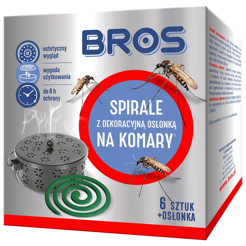 Produkt BROS Spirala na komary BROS odstraszacz z dekoracyjną osłonką 6szt 045895