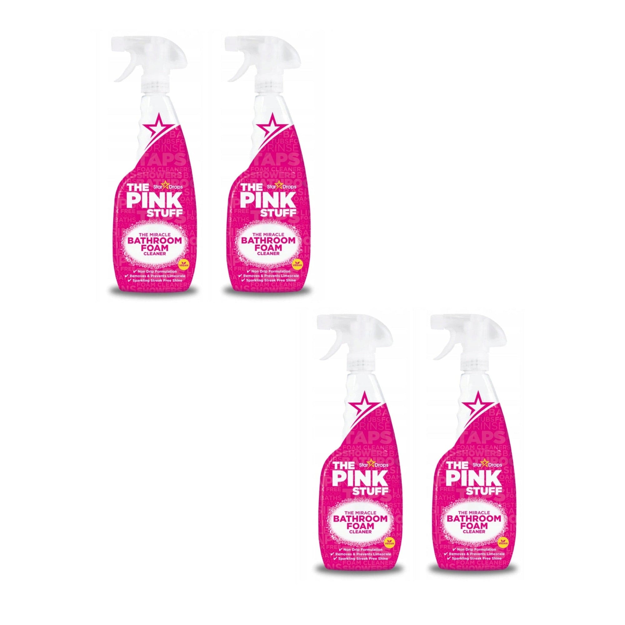 Produkt THE PINK STUFF Środki do łazienki 4x Środek czyszczący do łazienki THE PINK STUFF Bathroom Foam Cleaner 750 ml K_027826_4