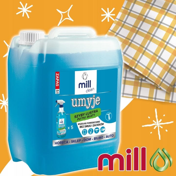 Produkt MILL Środki do szyb MILL 5l Płyn do mycia szyb, luster, glazury 002085