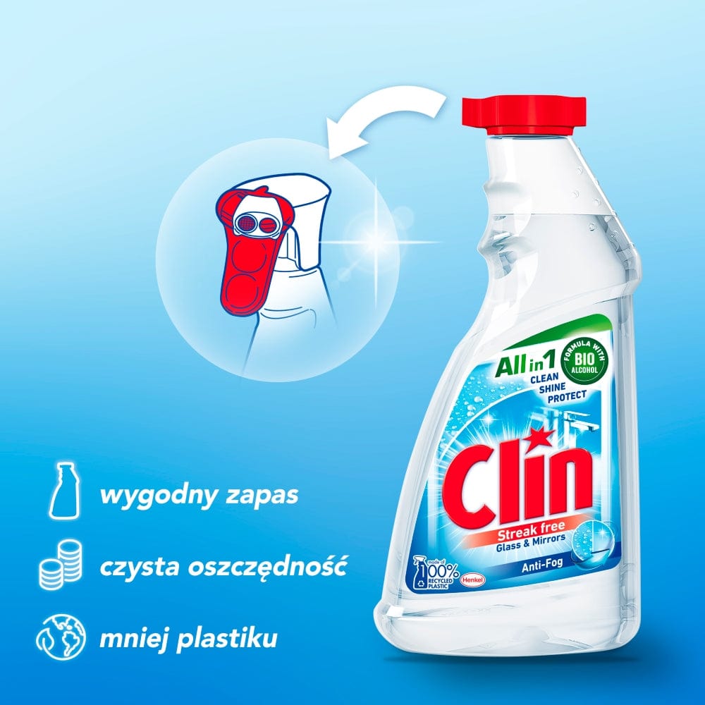 Produkt CLIN Środki do szyb Płyn do mycia szyb CLIN Anti-Fog antypara zapas 500ml 018947