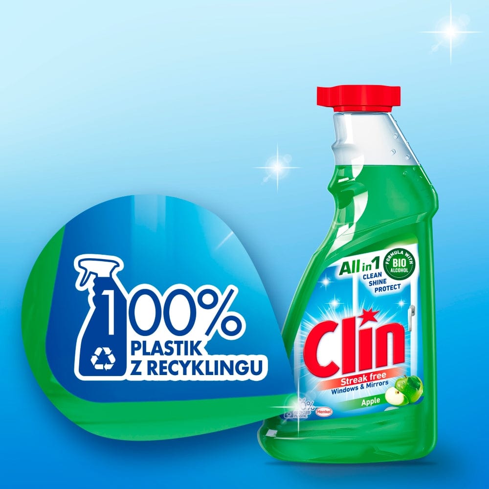 Produkt CLIN Środki do szyb Płyn do mycia szyb CLIN Jabłkowy zapas 500 ml 018949