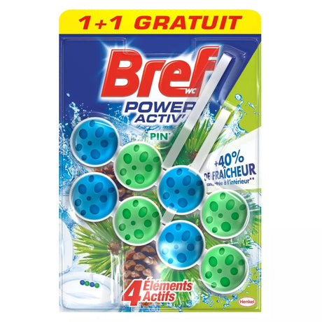 Produkt BREF Środki do toalet BREF 2x50g Power Activ Pine Zawieszka do WC 001093