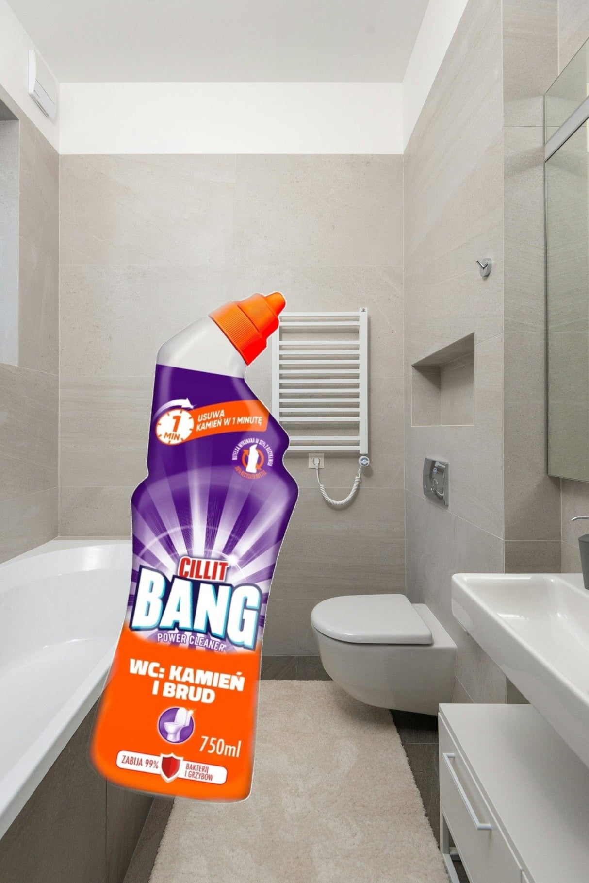 Produkt CILLIT BANG Środki do toalet Żel do wc CILLIT BANG Power Cleaner KAMIEŃ I BRUD 750ml 001813