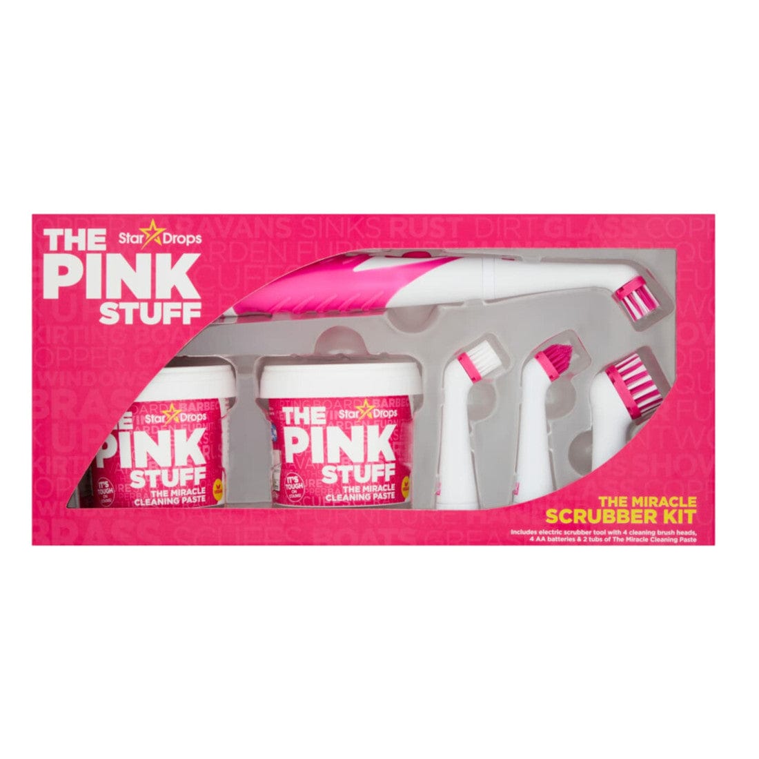 Produkt THE PINK STUFF Środki uniwersalne Zestaw do czyszczenia THE PINK STUFF Paste Miracle Scrubber Kit 036290
