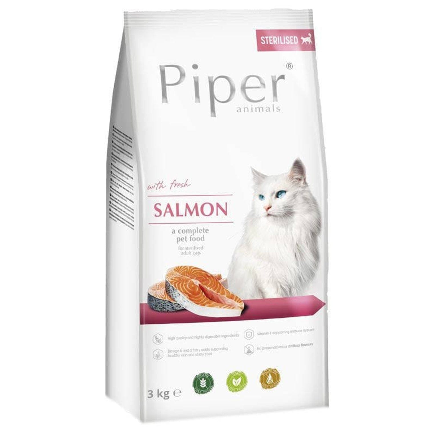 Produkt DOLINA NOTECI Sucha karma dla kota PIPER Sterilised z łososiem 3 kg 039021