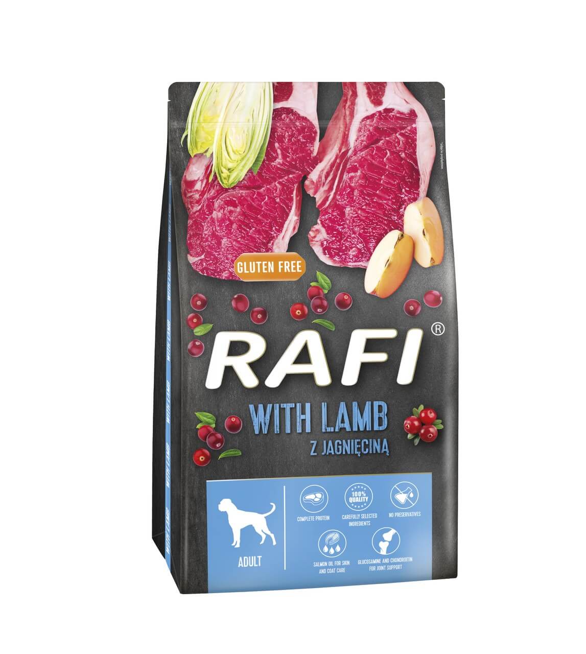 Produkt RAFI Sucha karma dla psa Karma sucha dla psa RAFI z jagnięciną worek 10 kg S00460