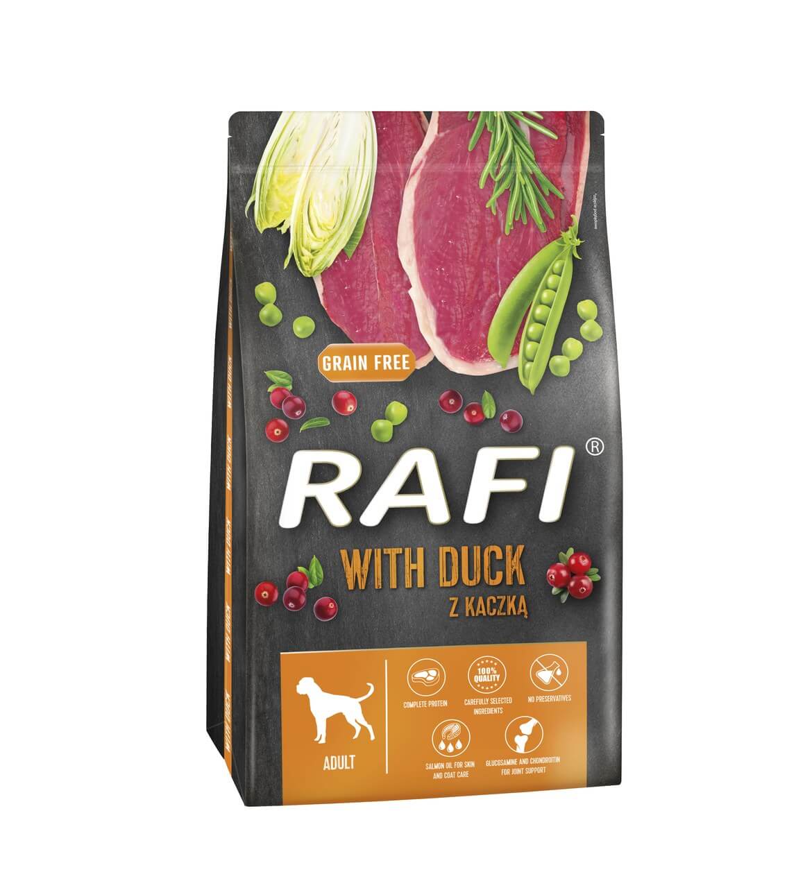 Produkt RAFI Sucha karma dla psa Karma sucha dla psa RAFI z kaczką worek 10 kg S00461