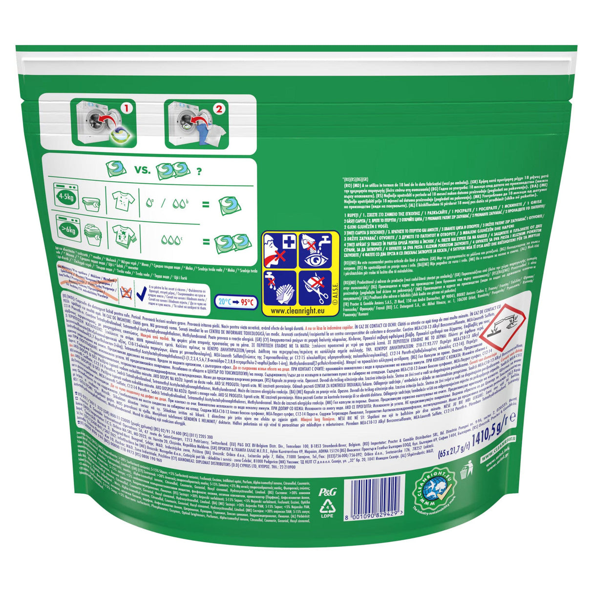 Produkt ARIEL Tabletki i kapsułki do zmywarki Kapsułki do prania ARIEL Mountain Spring Allin1 Pods 65szt 001383