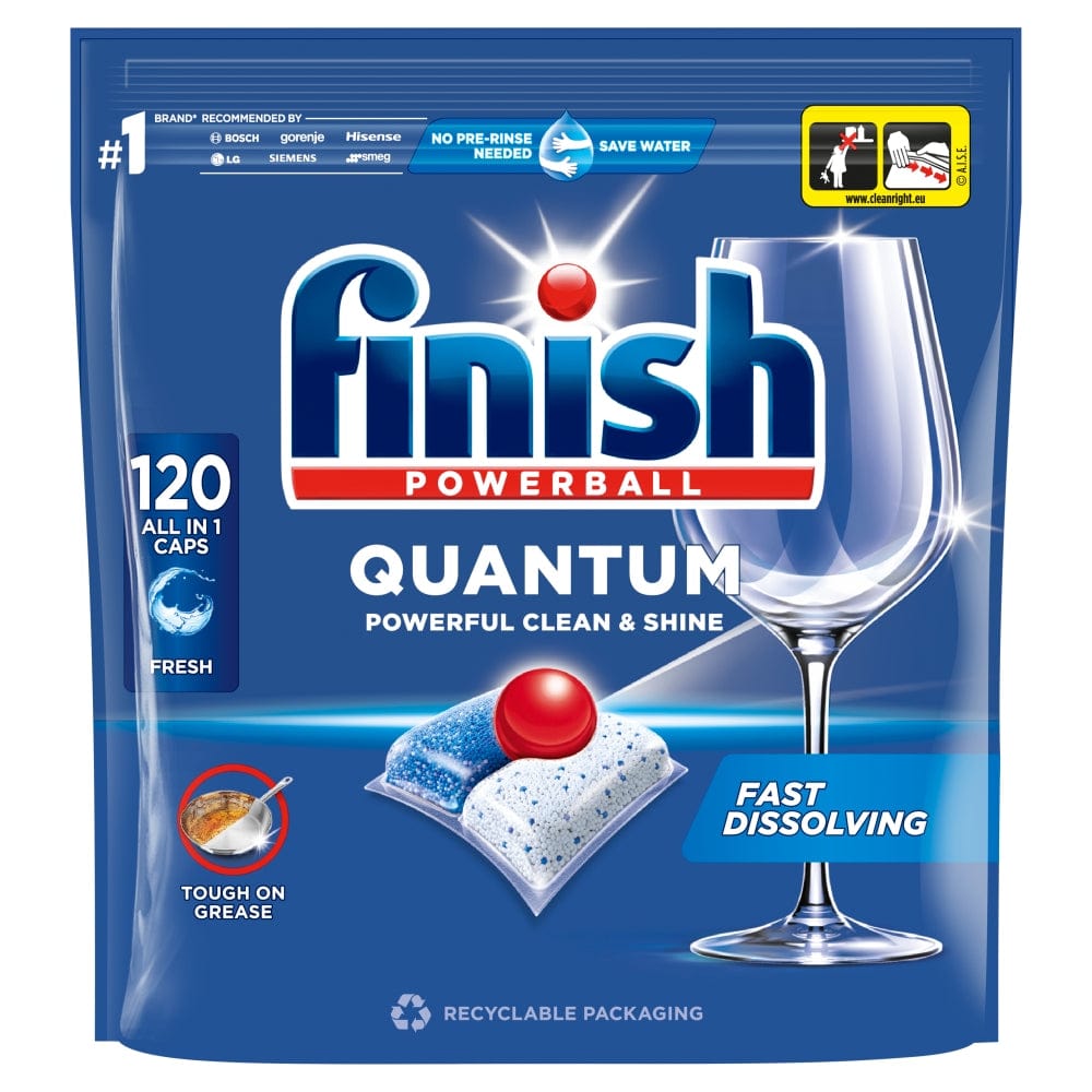 Produkt FINISH Tabletki i kapsułki do zmywarki Kapsułki do zmywarki FINISH Quantum Fresh 120szt 052478