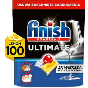 Produkt FINISH Tabletki i kapsułki do zmywarki Kapsułki do zmywarki FINISH Ultimate All in 1 Caps Lemon 100szt 052428