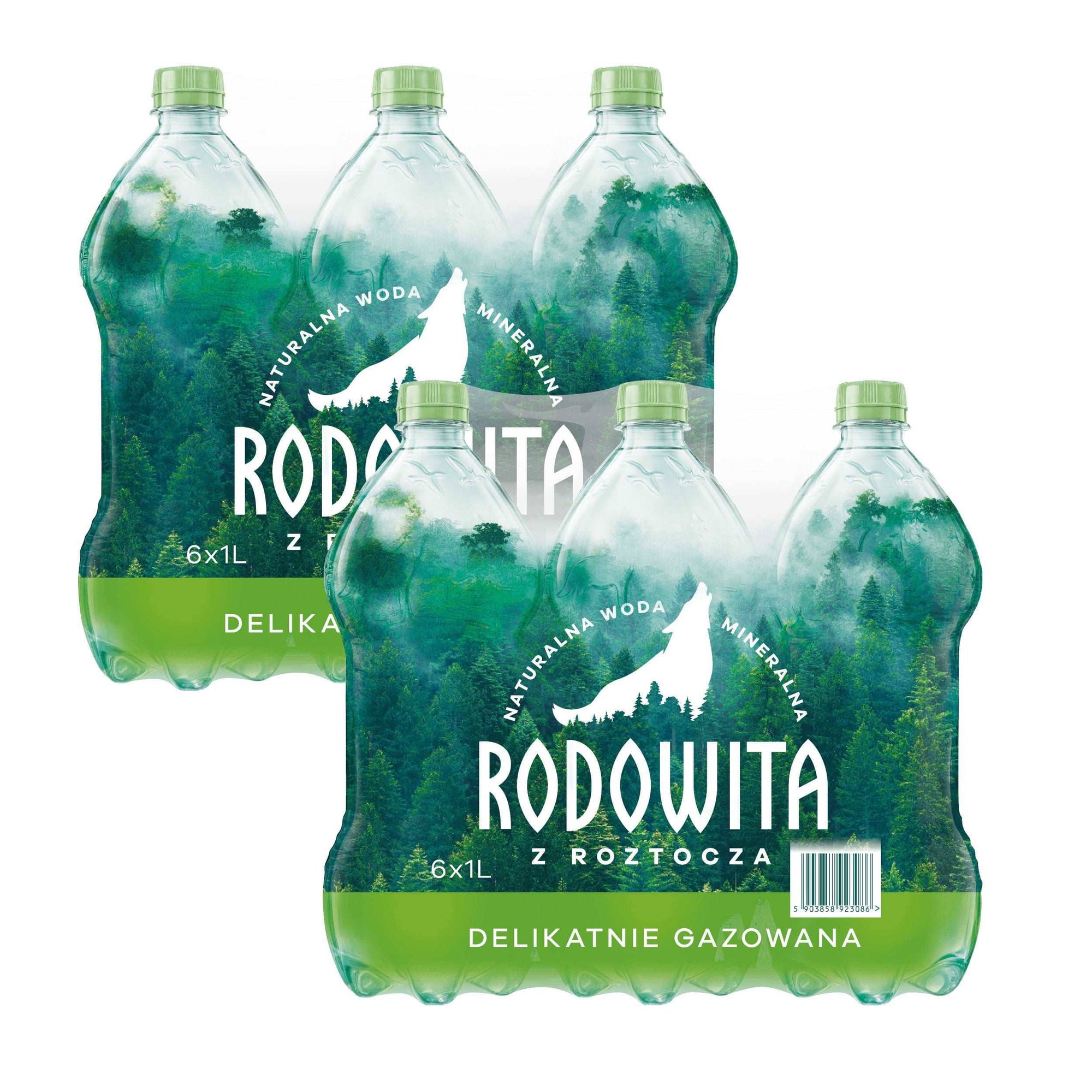 Produkt RODOWITA Woda 12x Woda mineralna RODOWITA z Roztocza delikatnie gazowana 1 l K_S01310_12