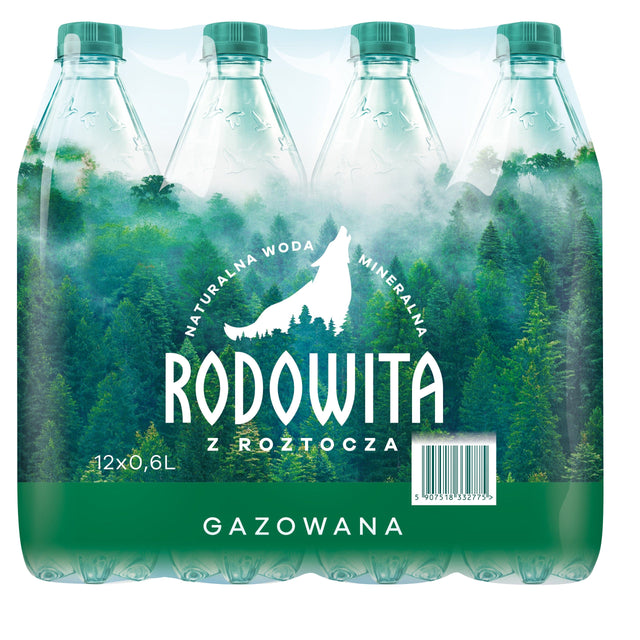 Produkt RODOWITA Woda Woda mineralna RODOWITA z Roztocza gazowana 12x 0,6 l K_S00126_12