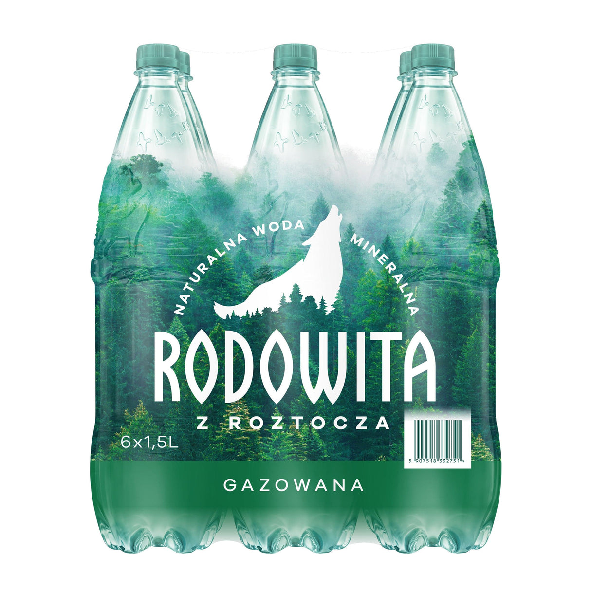 Produkt RODOWITA Woda Woda mineralna RODOWITA z Roztocza gazowana 6x 1,5 l K_S00123_6