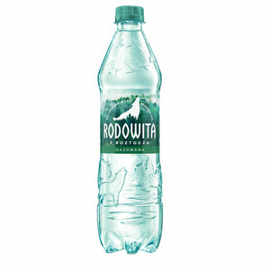 Produkt RODOWITA Woda Woda mineralna RODOWITA z Roztocza gazowana Paleta 1296x 0,6 l K_038962_1296