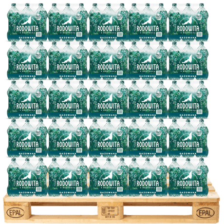 Produkt RODOWITA Woda Woda mineralna RODOWITA z Roztocza gazowana Paleta 684x 1l K_045223_684
