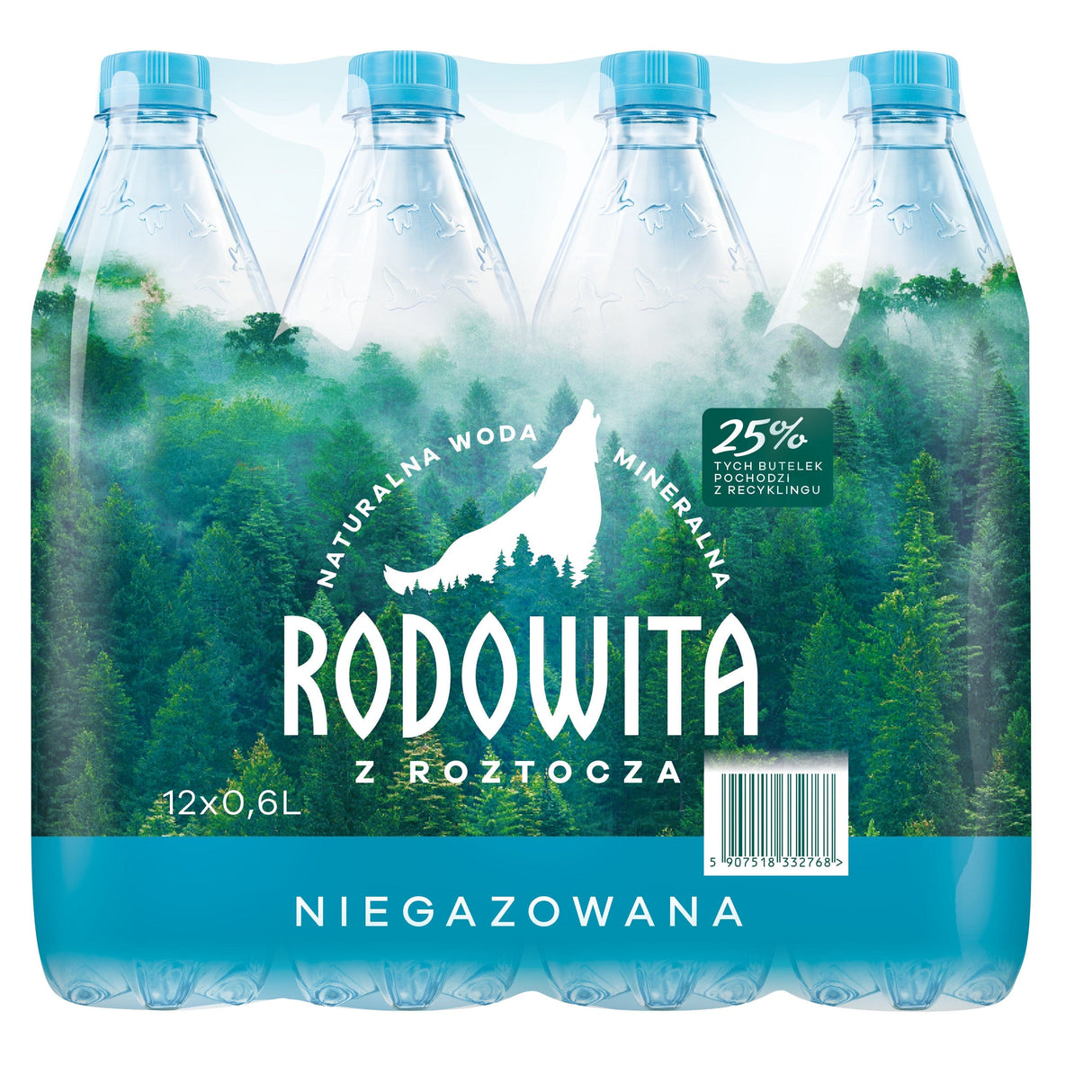 Produkt RODOWITA Woda Woda mineralna RODOWITA z Roztocza niegazowana 12x 0,6 l K_S00125_12