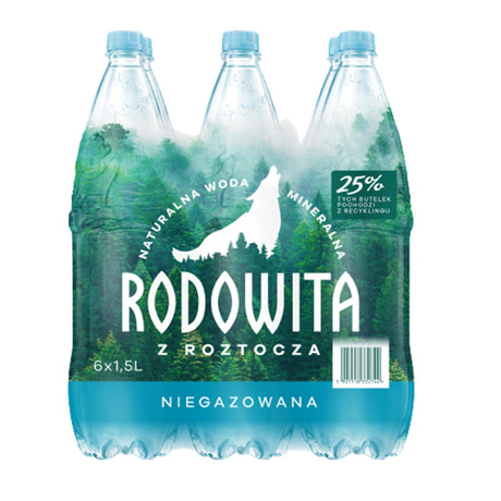 Produkt RODOWITA Woda Woda mineralna RODOWITA z Roztocza niegazowana 6x 1,5 l K_S00122_6