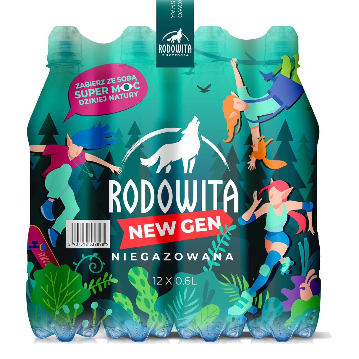 Produkt RODOWITA Woda Woda mineralna RODOWITA z Roztocza niegazowana Sport Paleta 1296x 0,6 l K_039778_1296